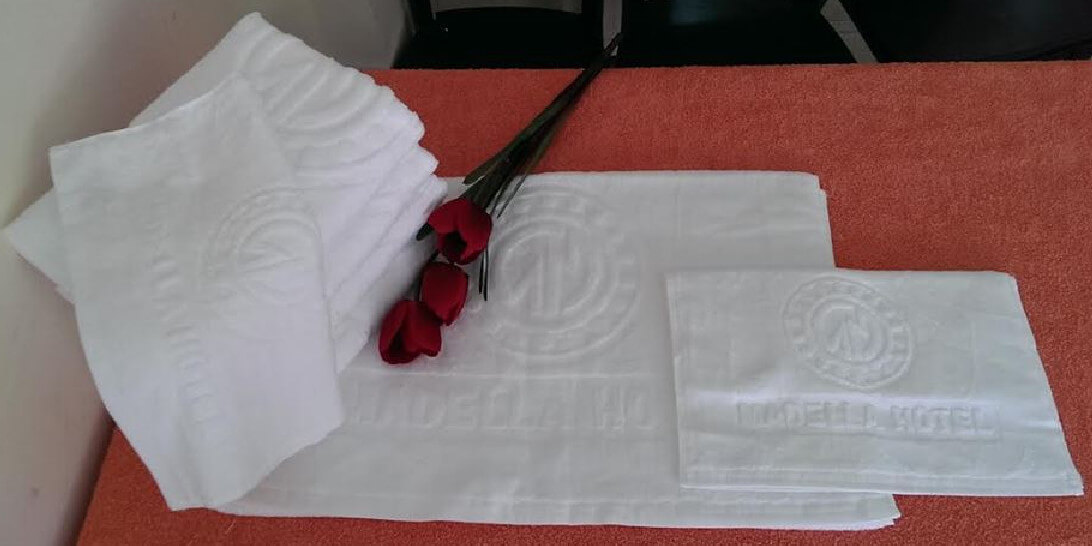 Khăn tay 60g dệt logo - khăn khách sạn - khăn tắm khách sạn