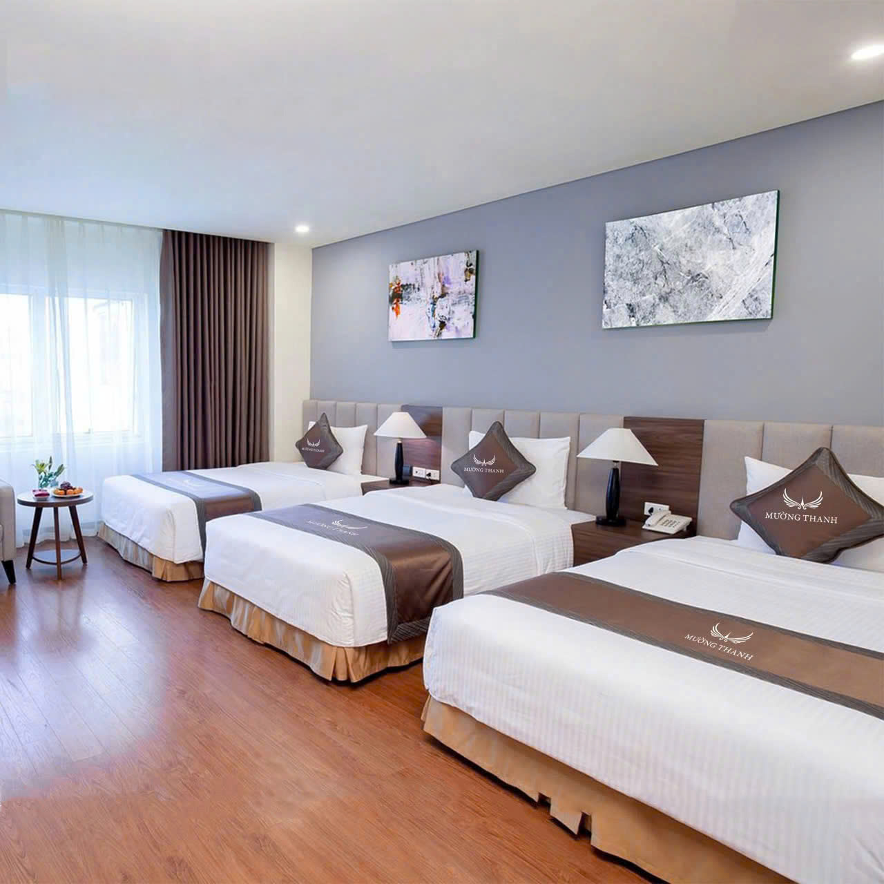 Chăn ga gối khách sạn CVP - tấm trang trí giường khách sạn